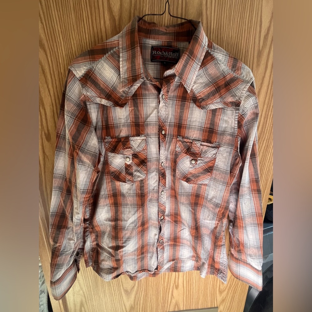 Men’s Rock & Roll Western Plaid Shirt